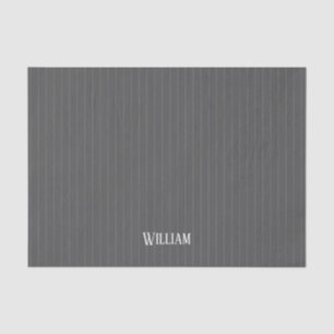 Papel De Seda Pinstripes grises personalizadas