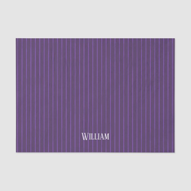 Papel De Seda Pinstripes púrpuras (Anverso)
