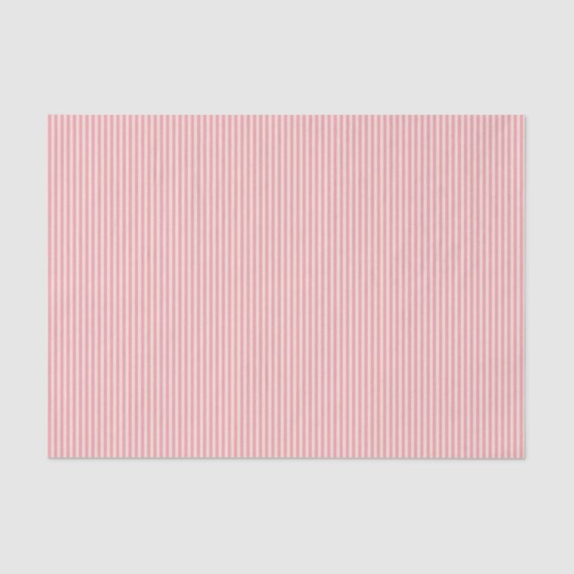 Papel De Seda Pinstripes rosadas Pastel (Anverso)