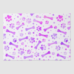 Papel De Seda Pinta púrpura rosa imprime color de agua cumpleaño