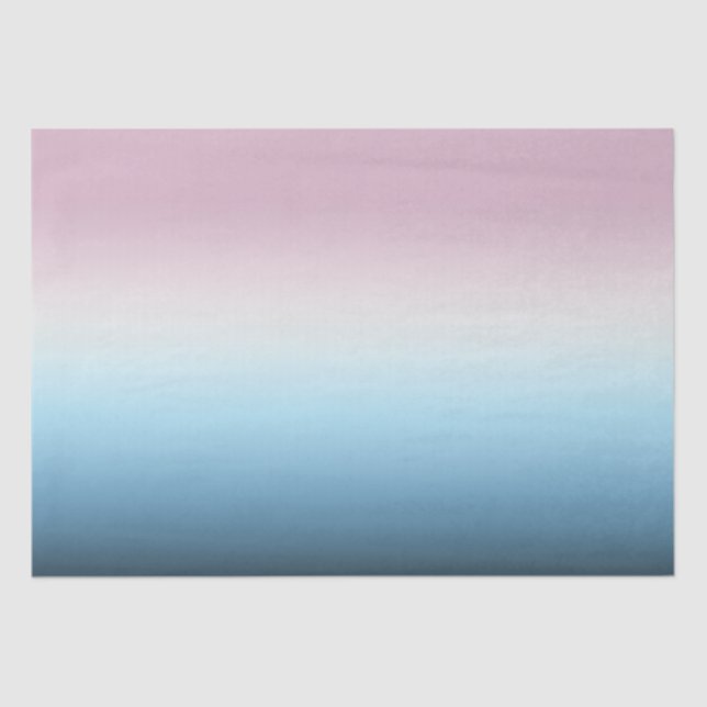 Papel De Seda Pinta rosa y azul gradiente negro Rosa Ombre (Anverso)