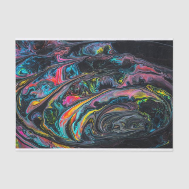 Papel De Seda Pintado de color marrón negro (Anverso)