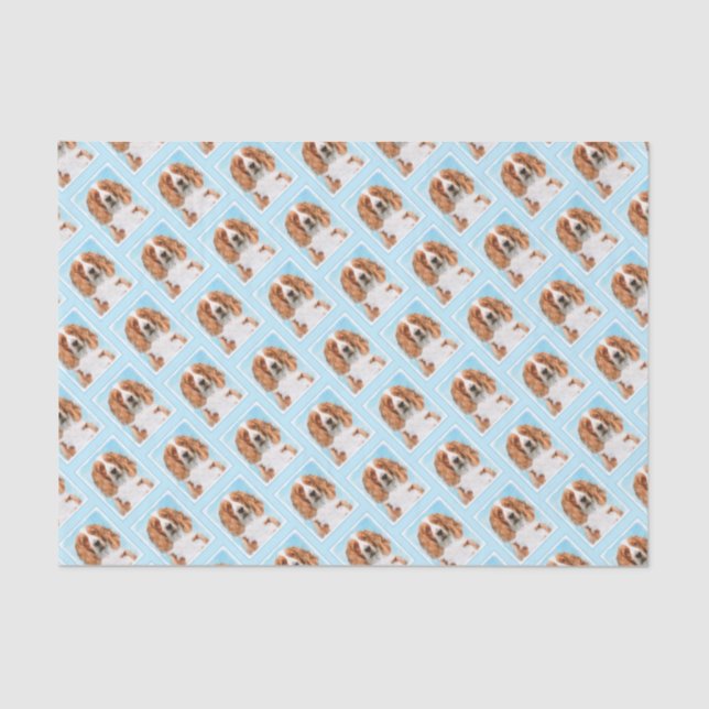 Papel De Seda Pintado español de Springer galesa - Arte de perro (Anverso)