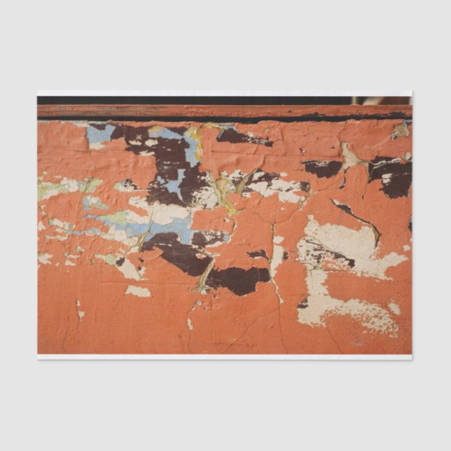 Papel De Seda Pintado rojo grunge angustiado Decoración de alumb (Anverso)