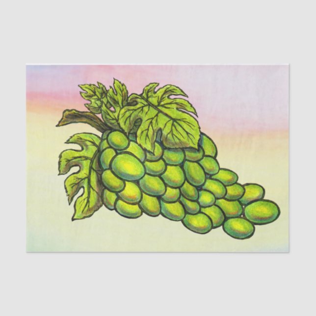 Papel De Seda Pintando delicioso vino de la cultura de la vid ve (Anverso)