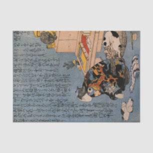 Papel De Seda Pintor a quien le gustan los gatos, Utagawa Kuniyo