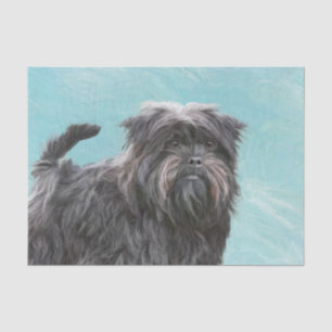 Papel De Seda Pintura Affenpinscher - Arte Perro Original Cuto