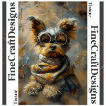 Pintura al óleo de Yorkie Steampunk Decoupage Dere