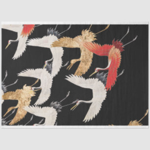 Papel De Seda Pintura antigua de aves japonesas
