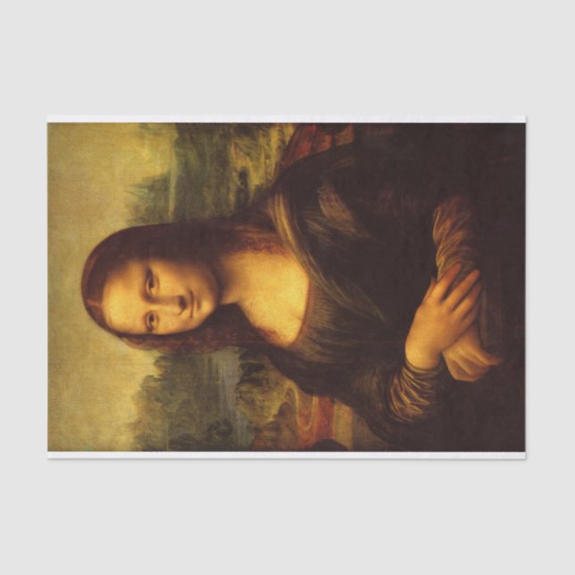 Papel De Seda Pintura Bella Artes Leonardo Da Vinci Mona Lisa (Anverso)
