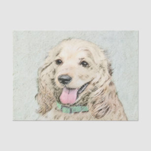 Papel De Seda Pintura Buff de Cocker Spaniel - Arte Perro Origin