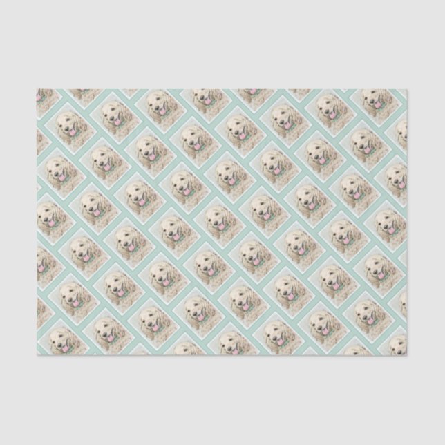 Papel De Seda Pintura Buff de Cocker Spaniel - Arte Perro Origin (Anverso)