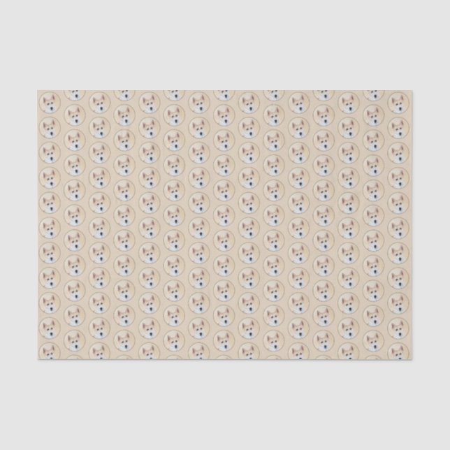 Papel De Seda Pintura canaense de perro - Arte original de perro (Anverso)