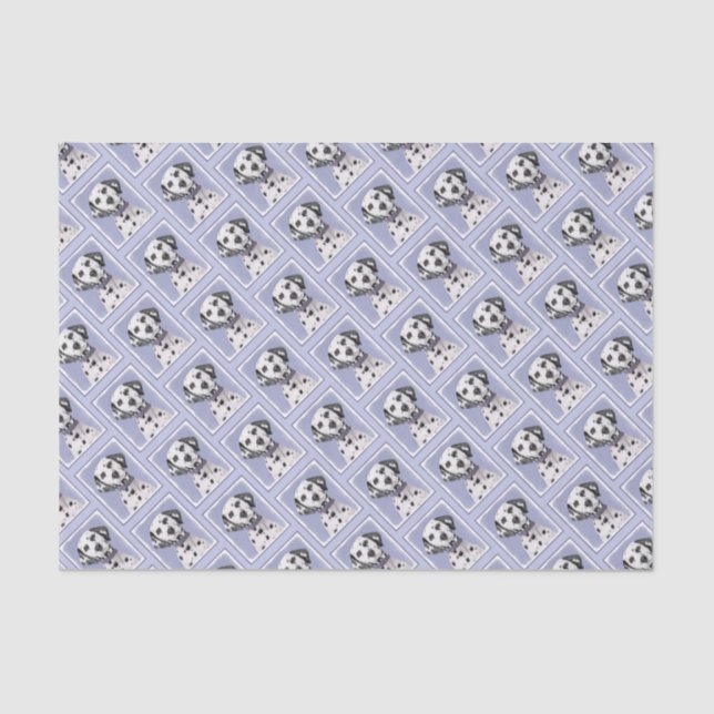 Papel De Seda Pintura dálmata - Arte de perro original (Anverso)