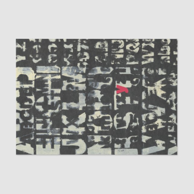 Papel De Seda Pintura de alfabeto de Norman Wyatt (Anverso)