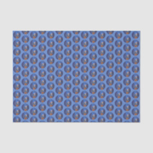 Papel De Seda Pintura de ave azul (hembra) - Arte original de av