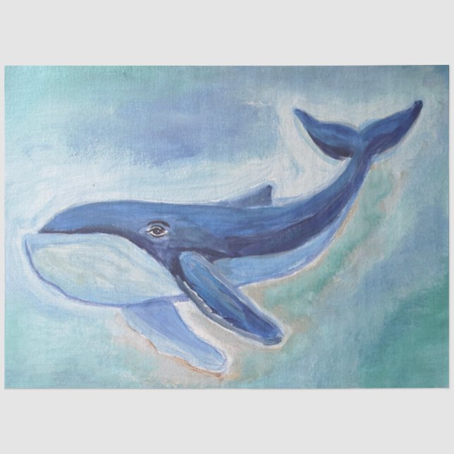 Papel De Seda Pintura de ballena  (Anverso)