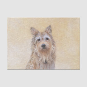 Papel De Seda Pintura de Berger Picard - Arte de Perro Original.