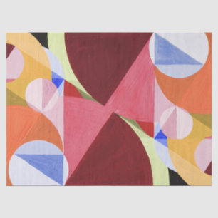 Papel De Seda Pintura de bloques de color abstracto geométrico