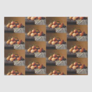 Papel De Seda Pintura de bodegón de frutas vintage melocotones u