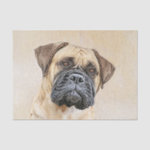 Papel De Seda Pintura de Bullmastiff - Arte de Perro Original.