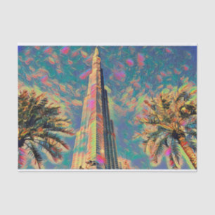 Papel De Seda Pintura de Burj Khalifa