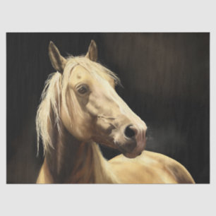 Papel De Seda Pintura de caballo salvaje Palomino