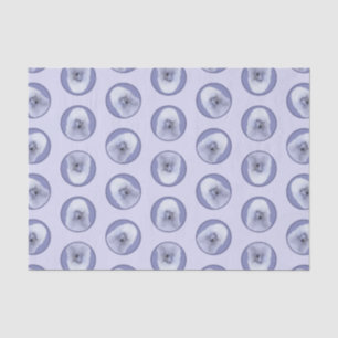 Papel De Seda Pintura de caniche normal de perro original blanco