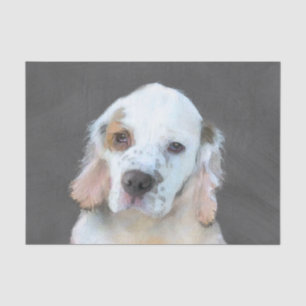 Papel De Seda Pintura de Clumber Spaniel - Arte de Perro Origina