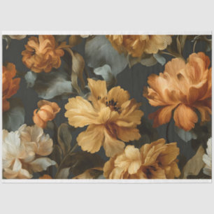 Papel De Seda Pintura de cosecha de naranja Floral