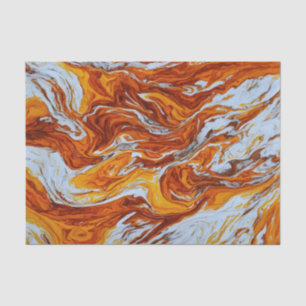 Papel De Seda pintura de fluidos naranja y blanco