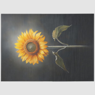 Papel De Seda Pintura de girasol minimalista decoupage