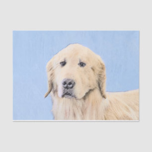 Papel De Seda Pintura de Golden Retriever - Arte de perros origi