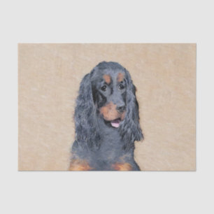 Papel De Seda Pintura de Gordon Setter - Arte de Perro Original.