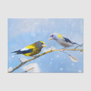 Papel De Seda Pintura de Grosbeak por la noche - Arte de Perro O
