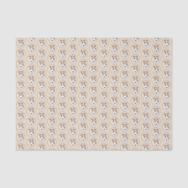 Papel De Seda Pintura de hilo Fox Terrier - Arte de Perro Origin (Anverso)
