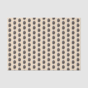 Papel De Seda Pintura de hongos negros y morenos - Arte de perro