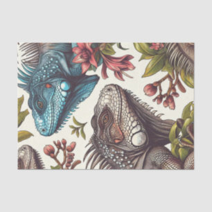 Papel De Seda Pintura de Iguana sin foco