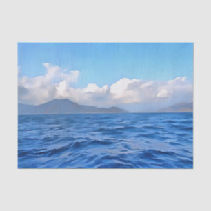 Papel De Seda Pintura de la Costa Turquesa del Marmaris Azul Ege