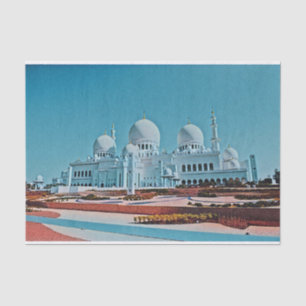 Papel De Seda Pintura de la Mezquita Abu Dhabi