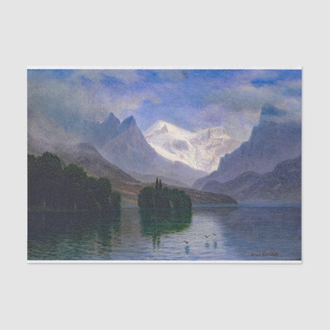 Papel De Seda Pintura de la montaña Bierstadt (Anverso)