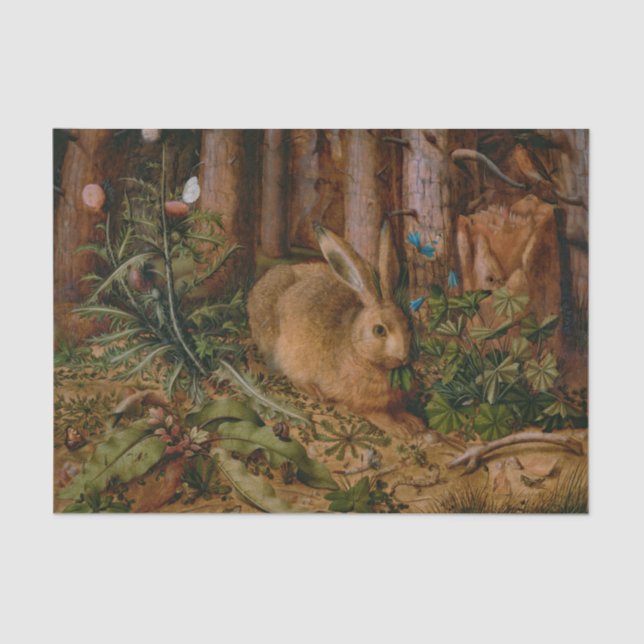 Papel De Seda Pintura de la naturaleza forestal Hoffmann Hare (Anverso)