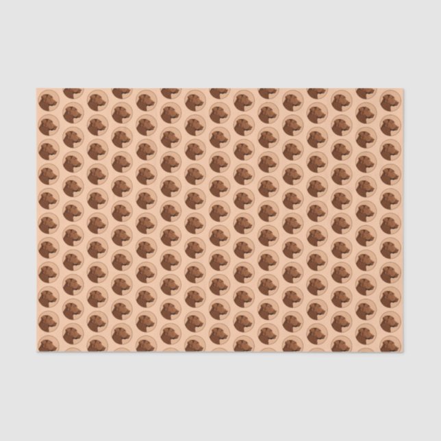 Papel De Seda Pintura de Labrador Recuperador (Chocolate) - Arte (Anverso)