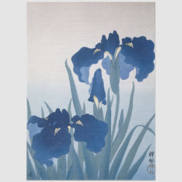 Papel De Seda Pintura de lirios azules por Ohara Koson Decoupage