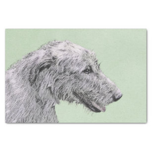 Papel De Seda Pintura de lobo irlandesa - Arte de perro original