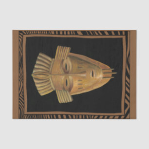 Papel De Seda Pintura de máscara africana de Chariklia Zarris