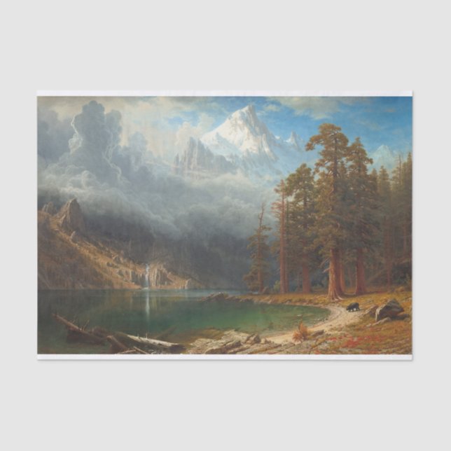 Papel De Seda Pintura de Monte Corcorán en Bierstadt (Anverso)