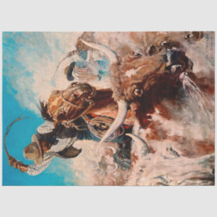 Papel De Seda Pintura de NC Wyeth “Cutting Out”
