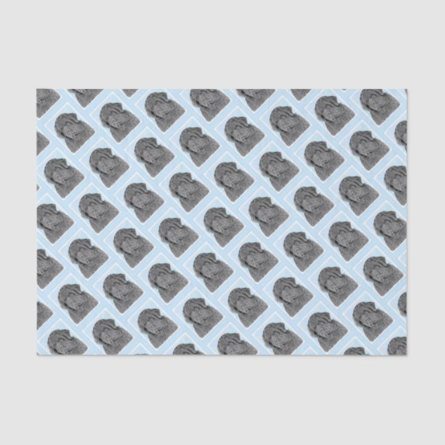 Papel De Seda Pintura de Newfoundland - Cute original Dog Art (Anverso)