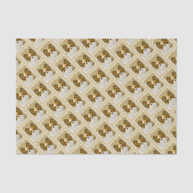 Papel De Seda Pintura de Papillon (Hound Tri) - Arte original de (Anverso)